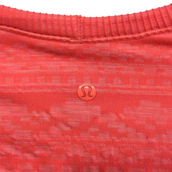 Lululemon Rest Less Pullover Women's Sz 4 Heathered Electric Coral Long Sleeve - Picture 3 of 5